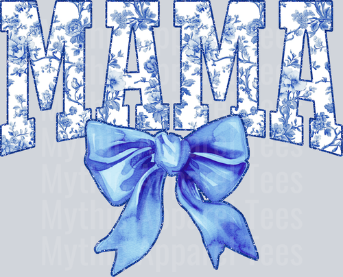 Light Blue Toile Mama