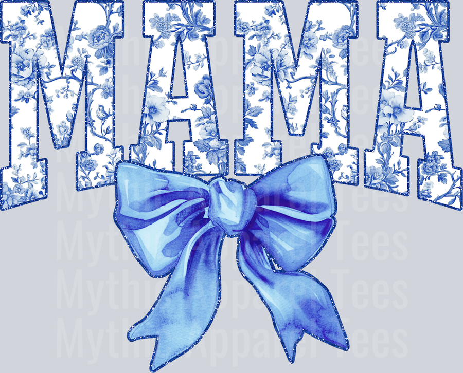 Light Blue Toile Mama