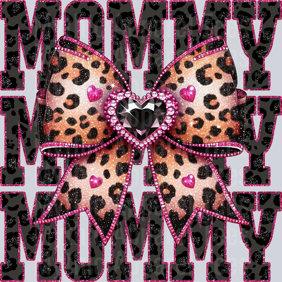 Leopard Bow Mommy