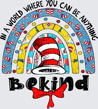 DR Seuss Cat in the Hat Rainbow Be Kind Inspirational Quote