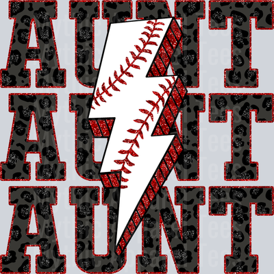Baseball Aunt Stacked School Spirit & Sports