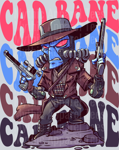 Cad Bane Star Wars Stacked Name Disney