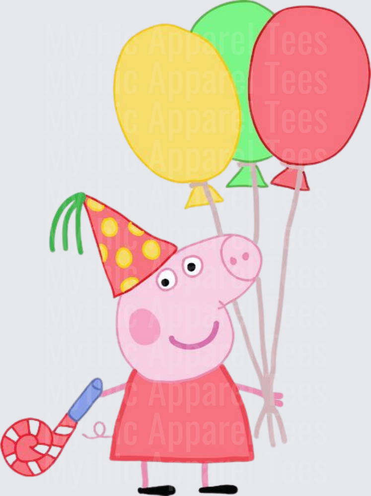 Peppa Pig Birthday Party Hat Balloons and Noisemaker