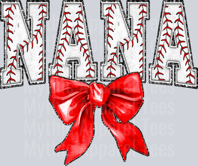 Baseball Nana Bow School Spirit & Sports