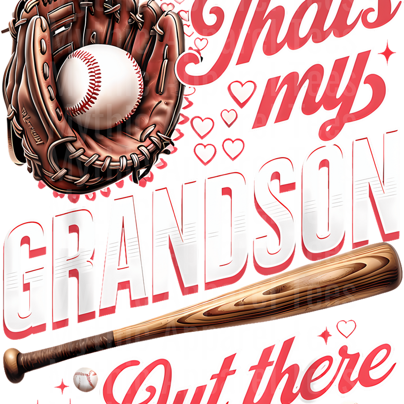 Grandma Grandpa Grandparents Baseball DTF Transfer