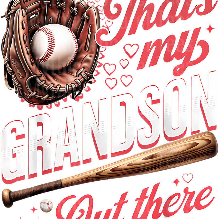 Grandma Grandpa Grandparents Baseball DTF Transfer