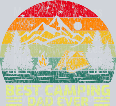Best Camping Dad ever retro DTF Dad Transfers