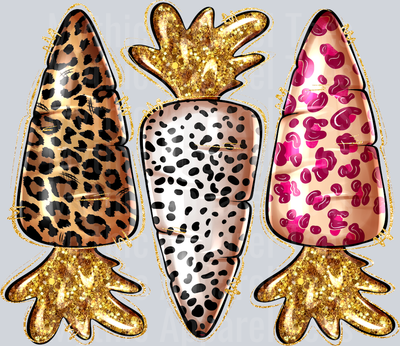 Western Easter Carrot Gold leaf style