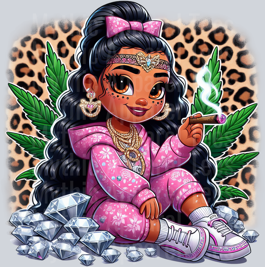 Tianna Jewels Smoking Weed DTF Weed Transfers