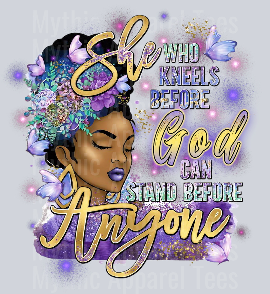 She Who Kneels Inspirational DTF Religious Transfers