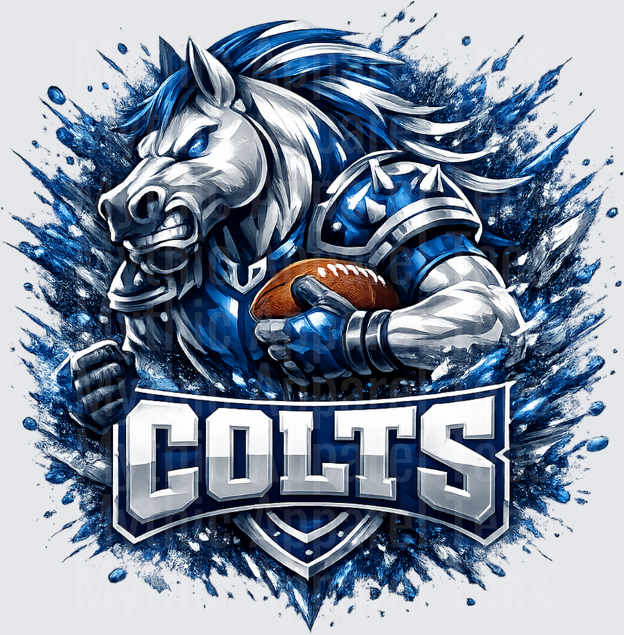 NFL Indianapolis Colts Fierce Armored Horse Mascot Football
