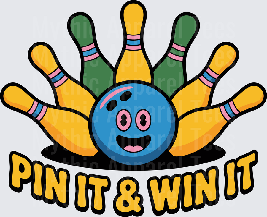 Bowling Pin It & Win It Smiley Ball Strike Design