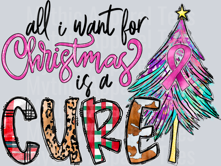 All I Want For Christmas Is a Cure Awareness Western
