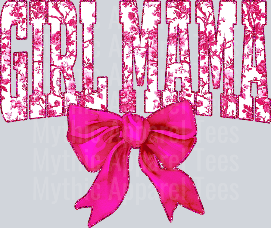 Pink Toile Girl Mama