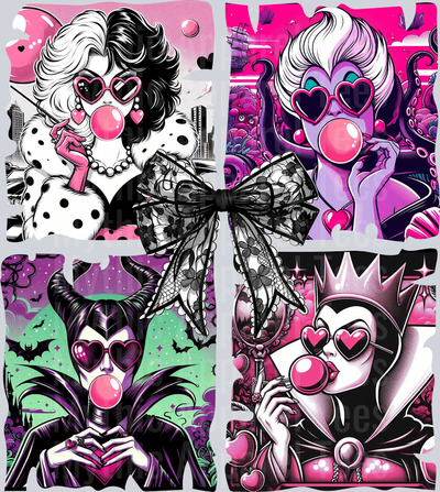 Disney Villains Blowing Bubbles DTF Disney Villains Transfers