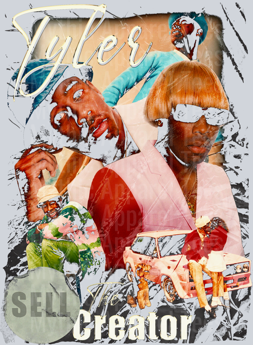 Tyler The Creator HALFTONE Made For Black Shirt DTF Pop Culture Transfers