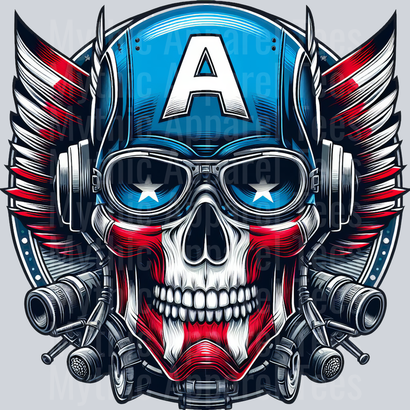 Captain America Skull DTF Superhero Transfers