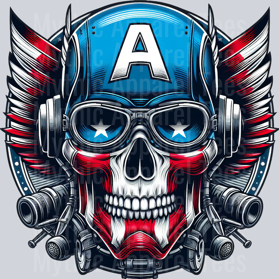 Captain America Skull DTF Superhero Transfers