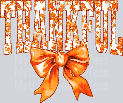 Orange Toile Thankful