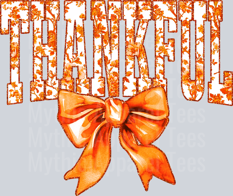 Orange Toile Thankful
