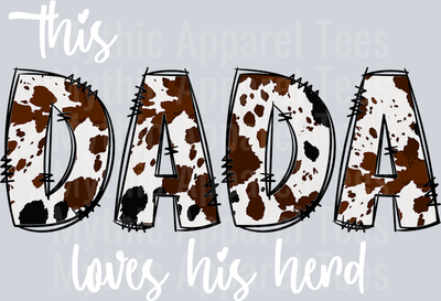 This Dada Loves his herd DTF Dada Transfers