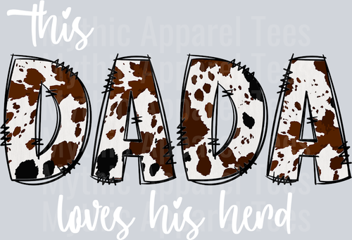 This Dada Loves his herd DTF Dada Transfers