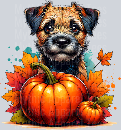 BORDER TERRIER DOG FALL