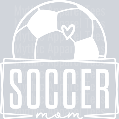 Soccer mom white 11 DTF Soccer Transfers