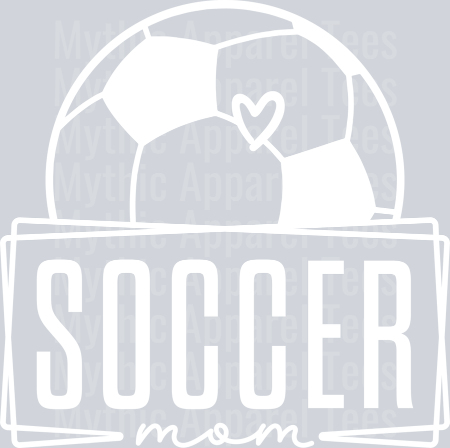 Soccer mom white 11 DTF Soccer Transfers