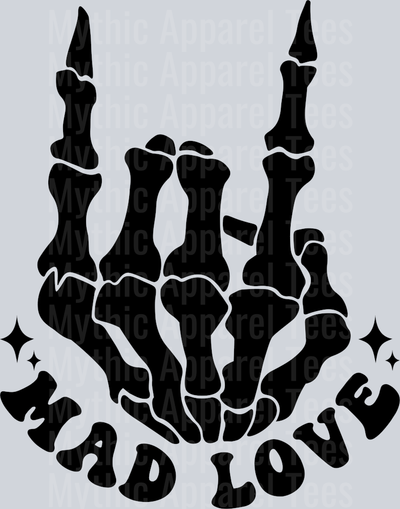 mad love Skelly Hand DTF Unisex Kids Transfers
