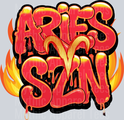 Aries SZN Horoscope DTF Zodiac Sign Transfers
