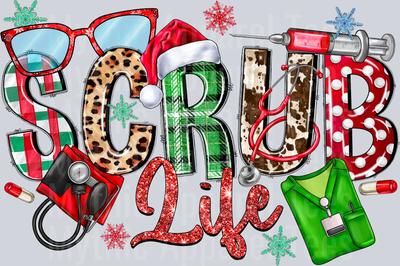 Scrub Life Christmas Nurse