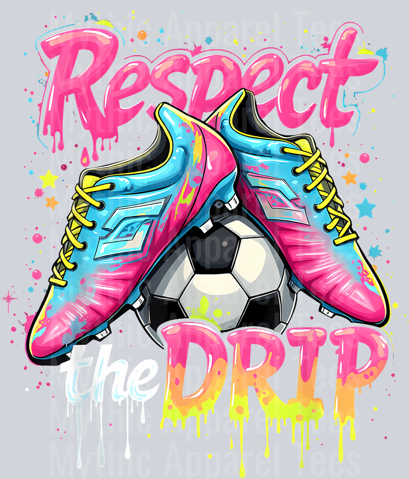 Funny Respect The Drip Soccer shoes Ice Cream Drip With Sprinkles DTF Soccer Transfers
