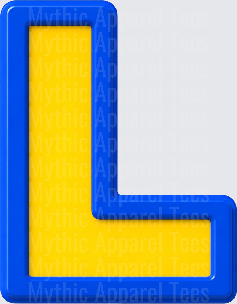 Toy Story Alphabet Bold Letter L Yellow and Blue Block Font