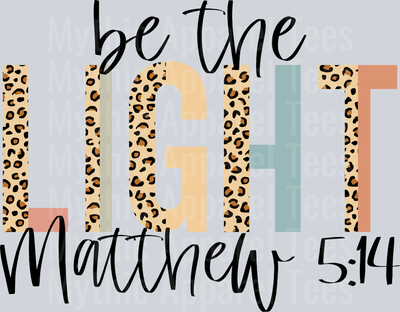 Be the light leopard DTF Religious Transfers