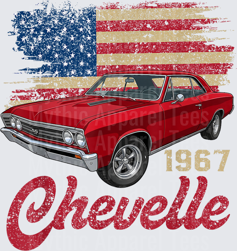 Vintage 1967 Chevelle 67 Classic American Muscle Car Hot Rod T-Shirt