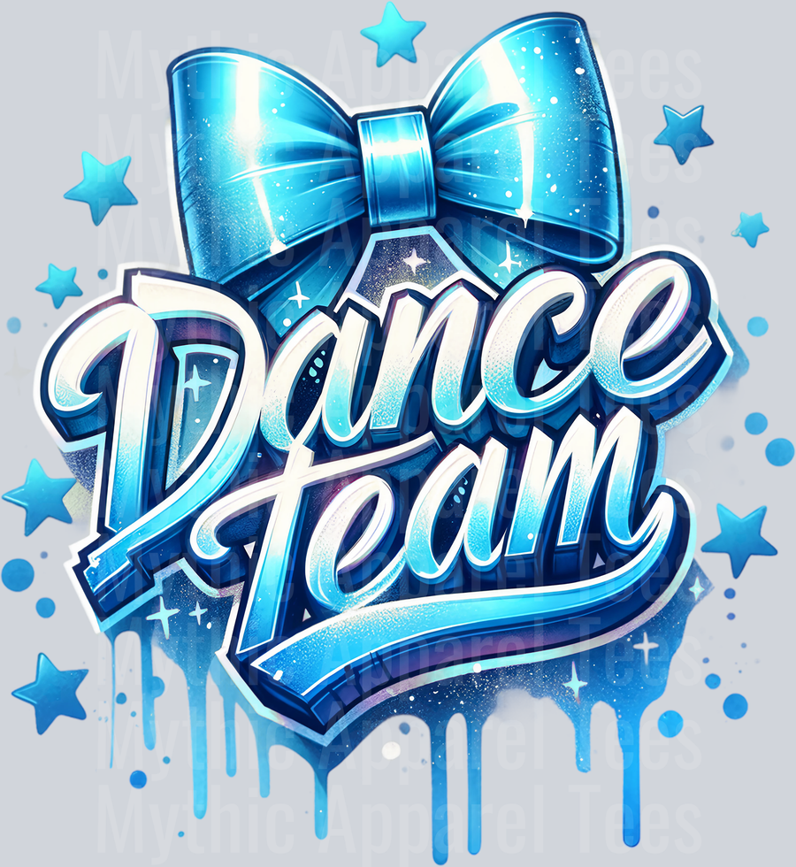 Dance Team Airbrushed Lt Blue DTF Dance Team Transfers