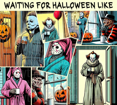 Waiting for Halloween Like Freddy Michael Pennywise Jason Halloween 4 DTF horror Movie Transfers