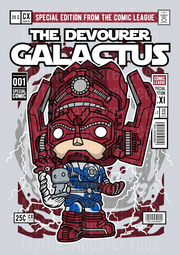 Galactus Comic Book Cover STYLE DTF Pop Culture Transfers