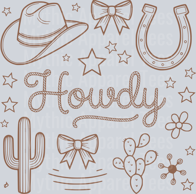 HOWDY DOODLE DESIGN BROWN
