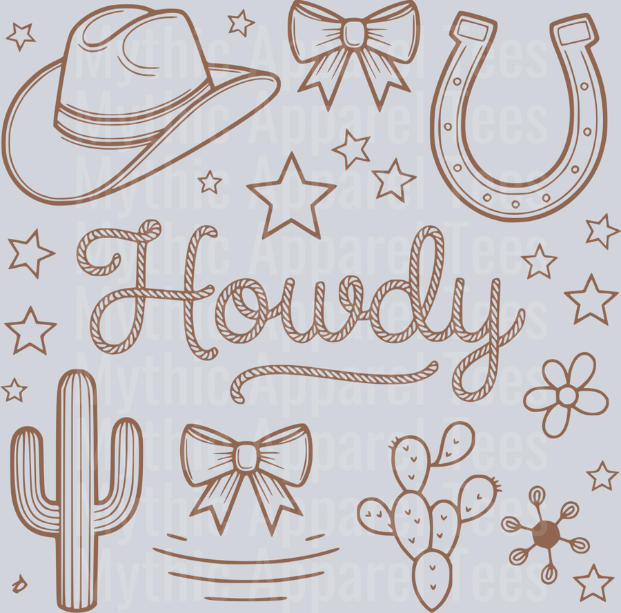 HOWDY DOODLE DESIGN BROWN