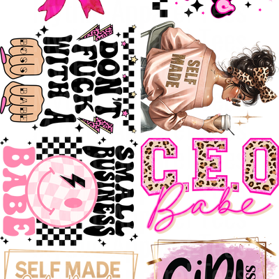 CEO GIRL BOSS GANG SHEET 10 FULL SIZE IMAGES
