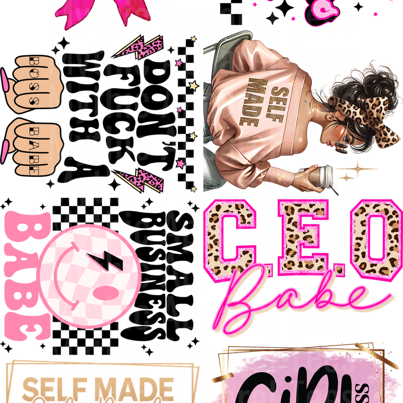 CEO GIRL BOSS GANG SHEET 10 FULL SIZE IMAGES