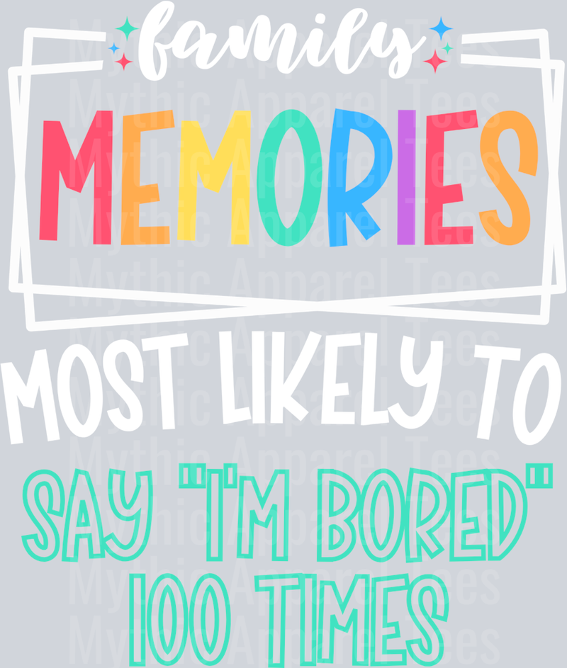 say i_m bored 100 times