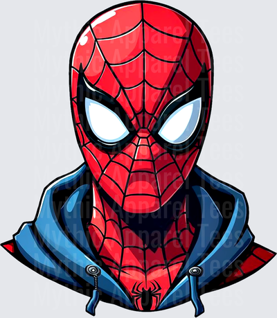 Marvel Super Heroes Spider-Man Mask Blue Hoodie Bust Portrait