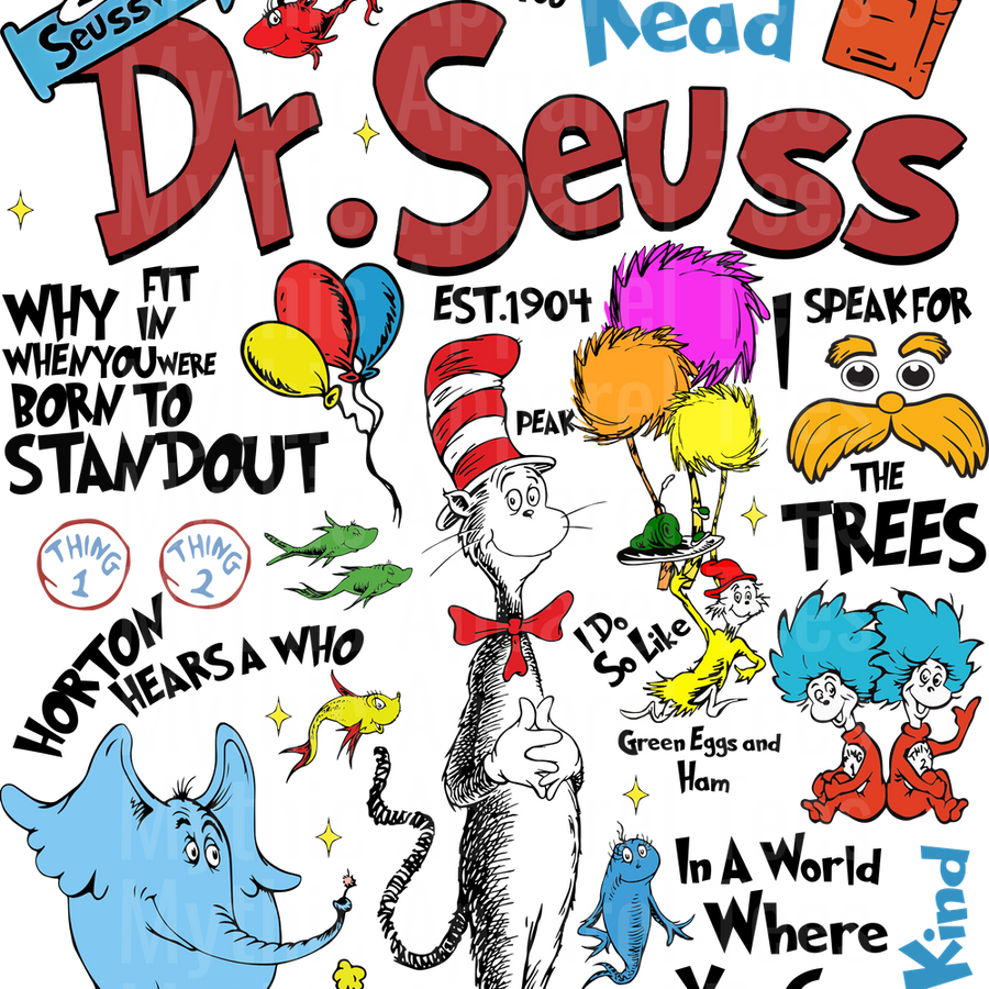 Dr Suess DTF Transfer