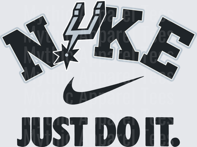 NIKE NBA Teams San Antonio Spurs Just Do It Swoosh Logo Mashup