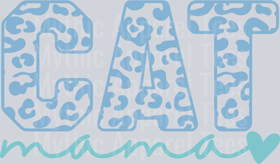 Cat Mama Blue and teal
