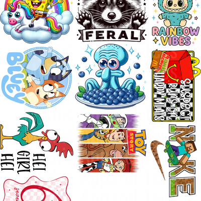 KIDS BLEND 2 GANG SHEET 10 KIDS SIZE IMAGES