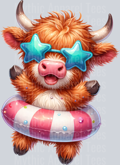 Summer Highland Cows at the Beach 8